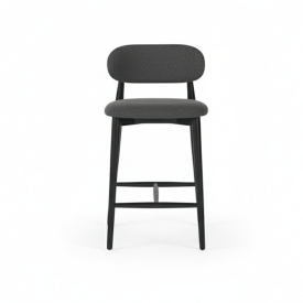 Lillian Counter Chair: Dark Grey Linen